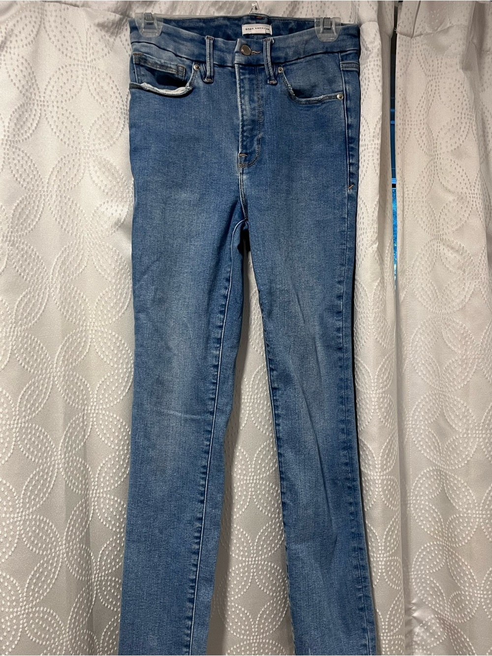 Good American Light Blue High-Rise Skinny Jeans